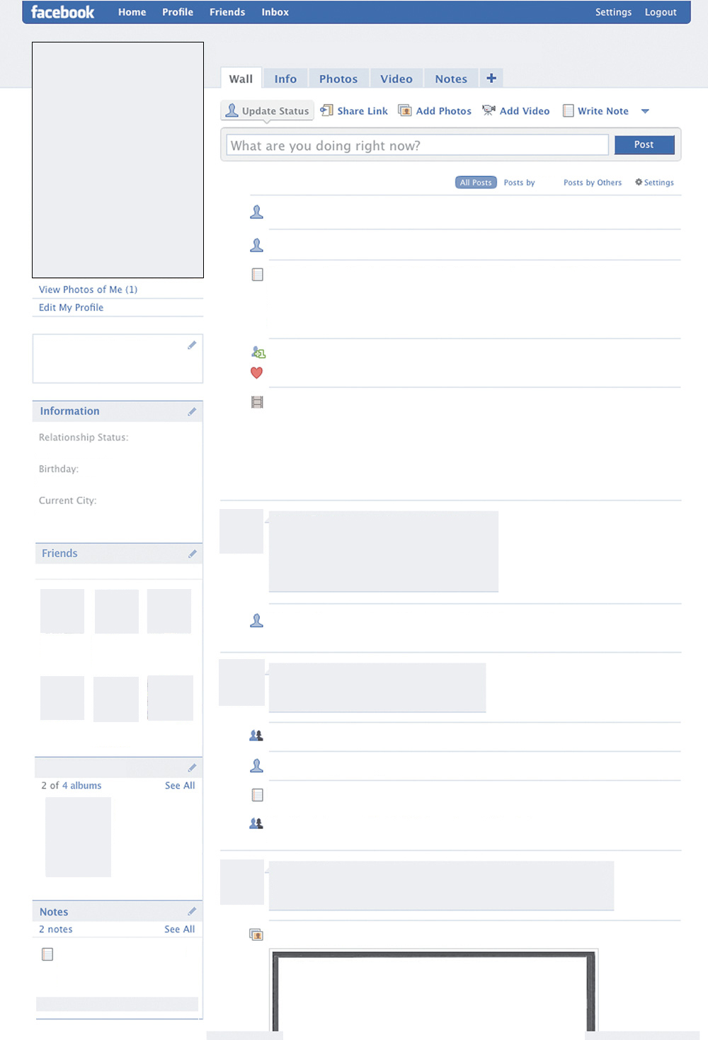 Facebook Profile Template